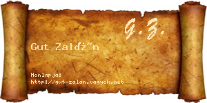 Gut Zalán névjegykártya