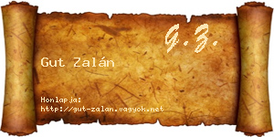Gut Zalán névjegykártya